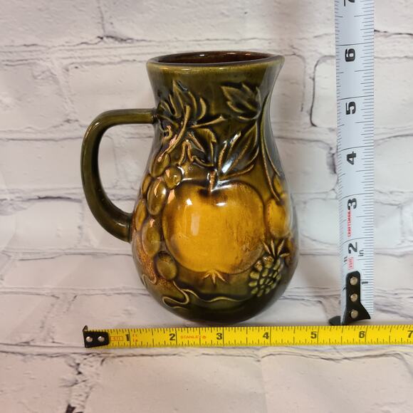Vintage Scheurich Keramik Fruit Pitcher - Small Decorative Pottery West Germany - Picture 10 of 10